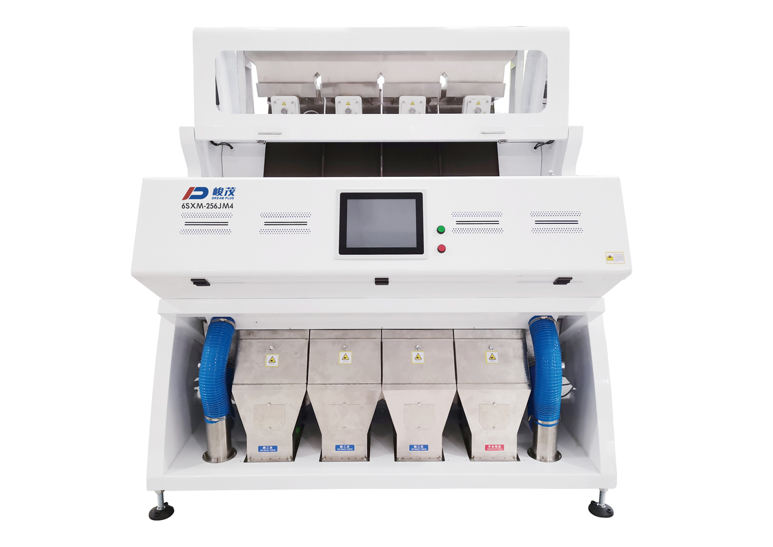 220V 50HZ 1.8KW ऑप्टिकल ग्रेन कलर सॉर्टर मशीन 3 चुट्स
